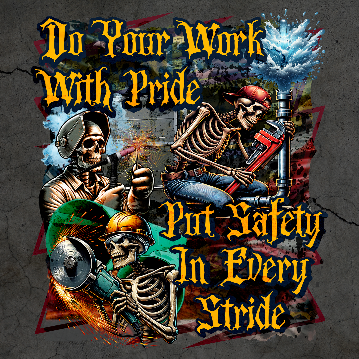 Do Your Work With Pride, Put Safety in Every Stride | Blue Collar Safety Hoodie