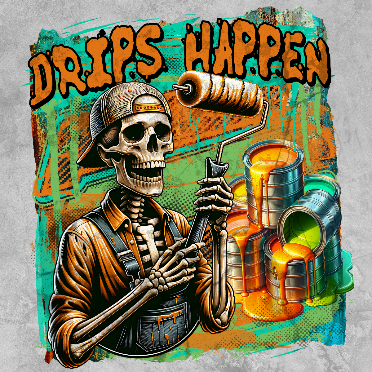 Drips Happen Painter T-shirt | Rusty Tradesman