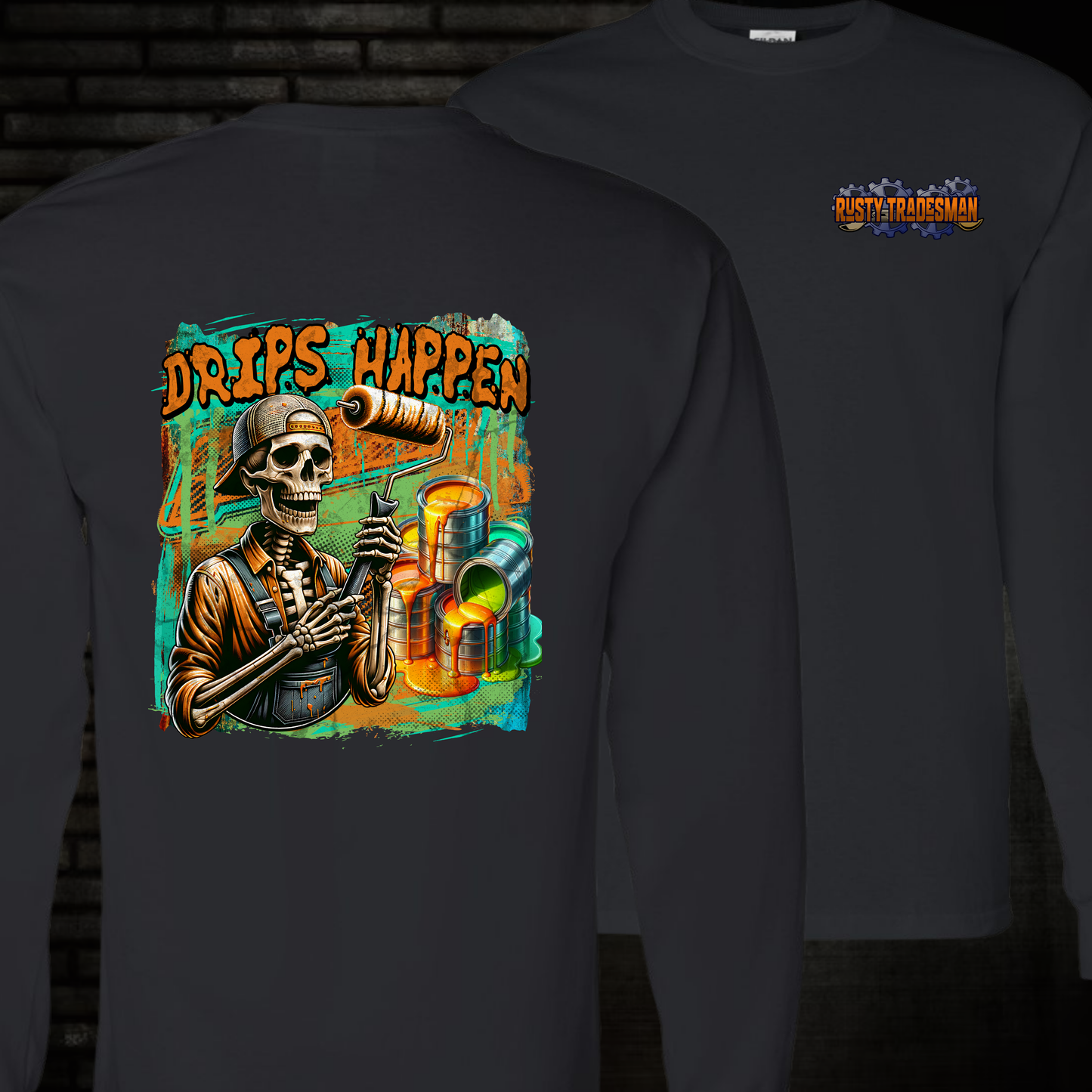 Drips Happen | Painter Long Sleeve Shirt