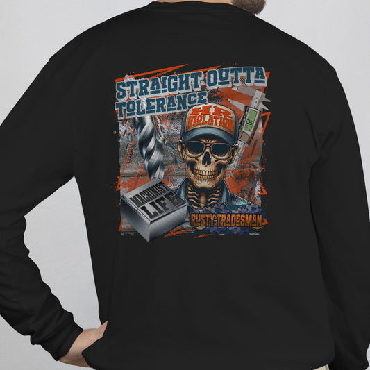Machinist T-shirt | Straight Outta Tolerance | Rusty Tradesman