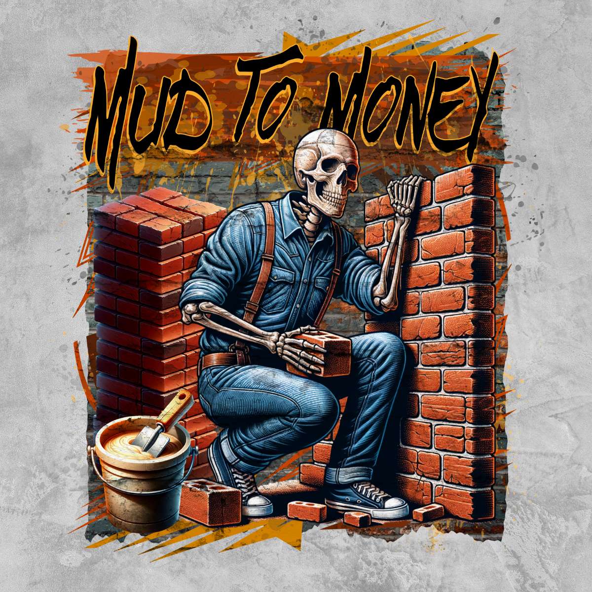 Mud to Money Brick Mason T-shirt | Rusty Tradesman