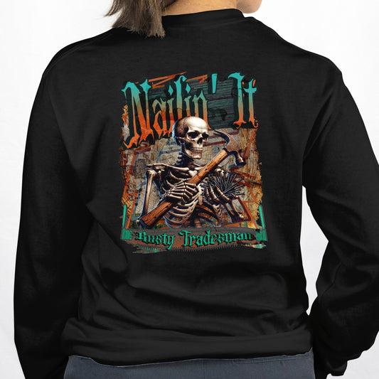 Nailin It Long Sleeve Shirt | Construction Shirt | Rusty Tradesman