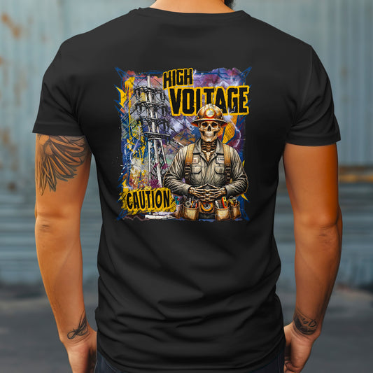 High Voltage | Lineman T-shirt | Rusty Tradesman