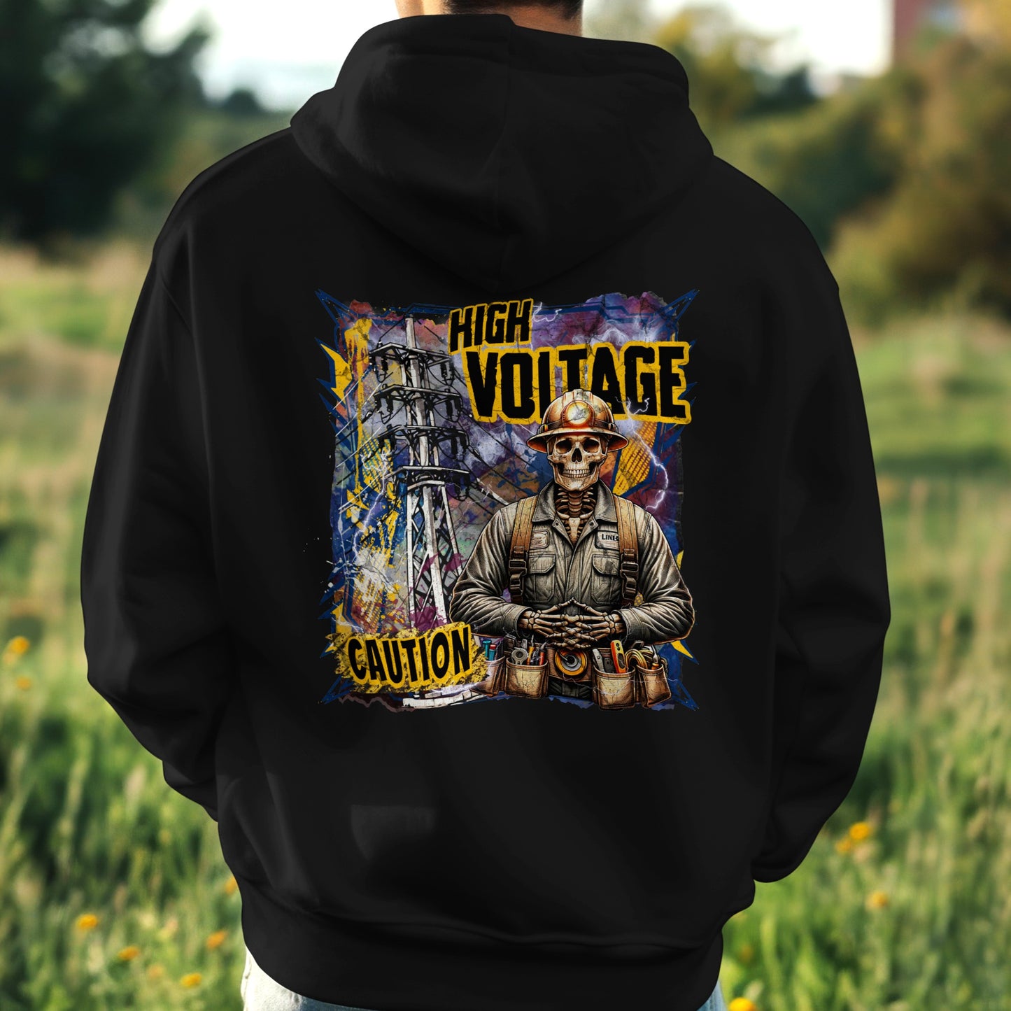 High Voltage | Lineman Hoodie | Rusty Tradesman