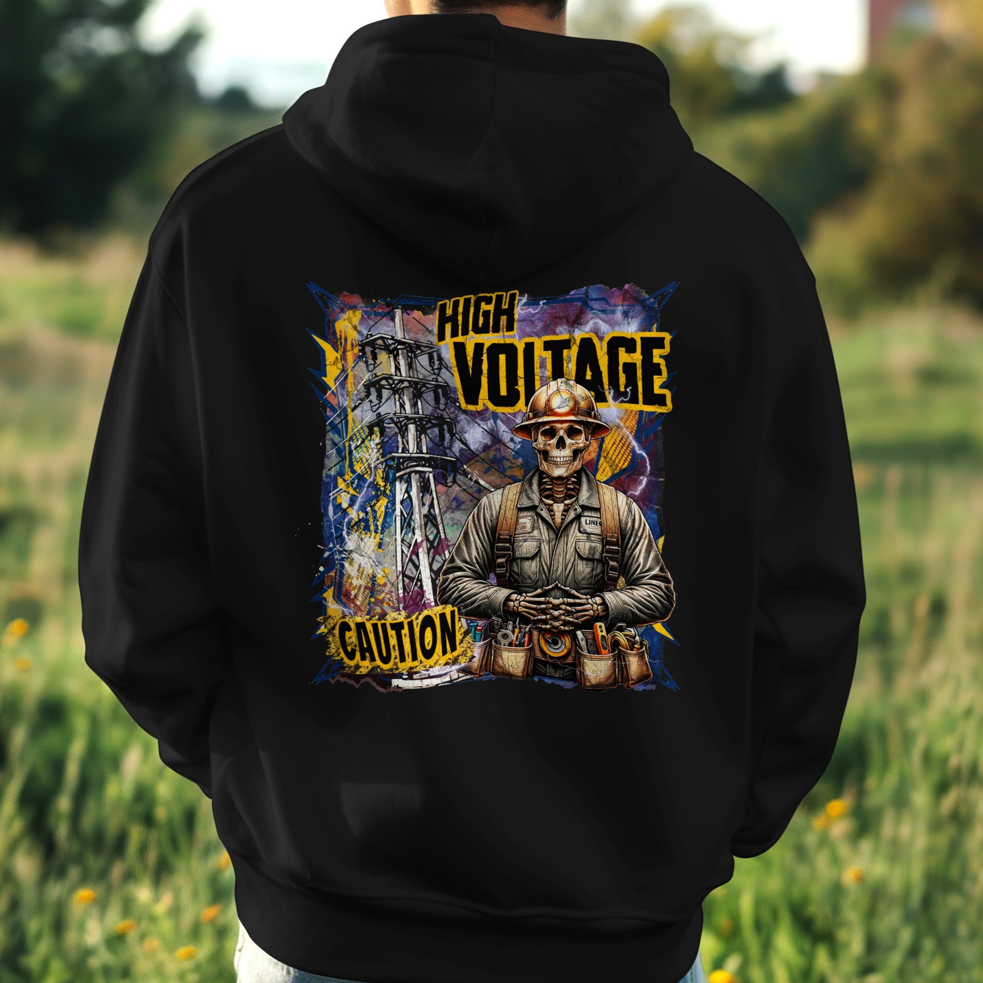 High Voltage | Lineman Hoodie | Rusty Tradesman