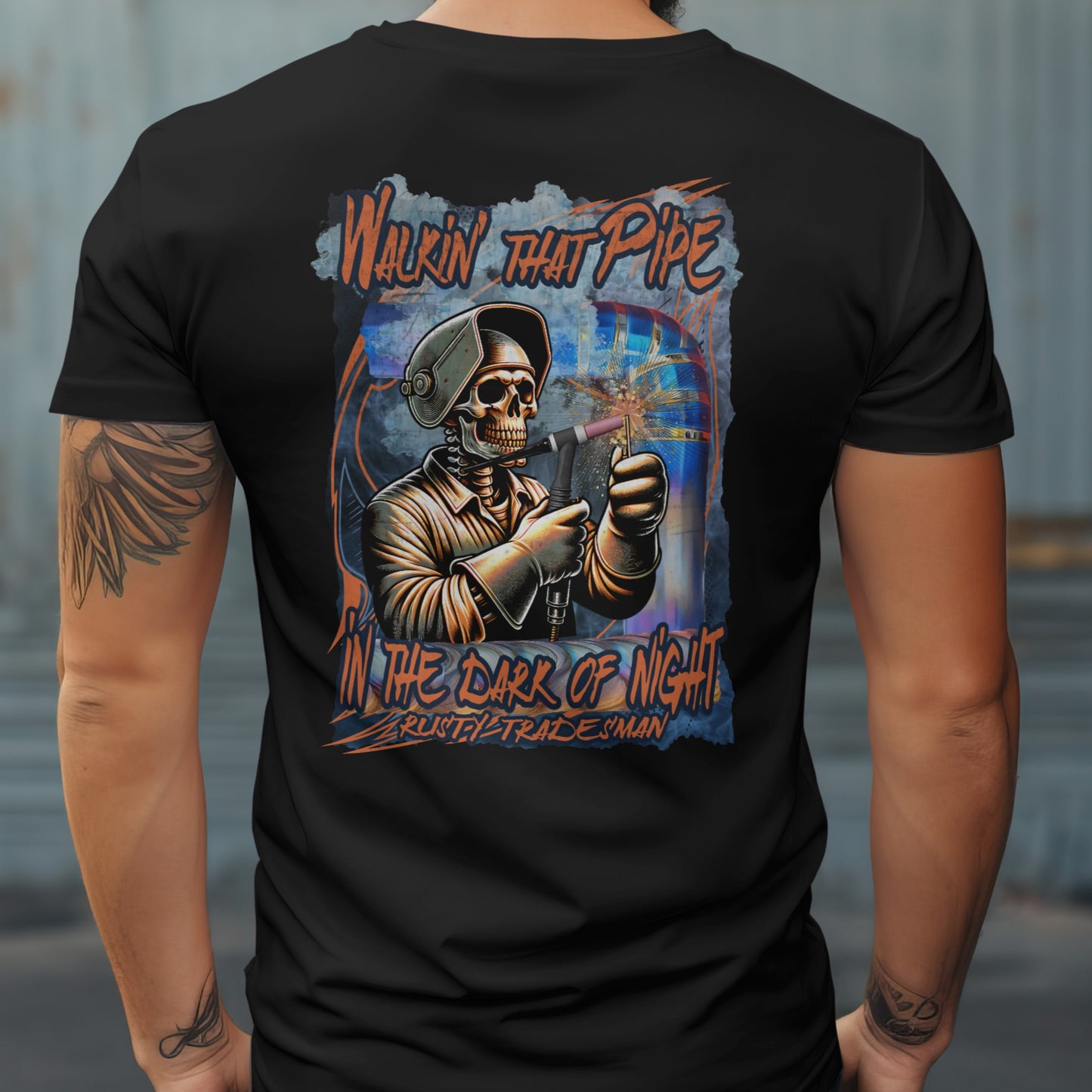 Walkin' That Pipe in the Dark of the Night | Tig Welder T-shirt