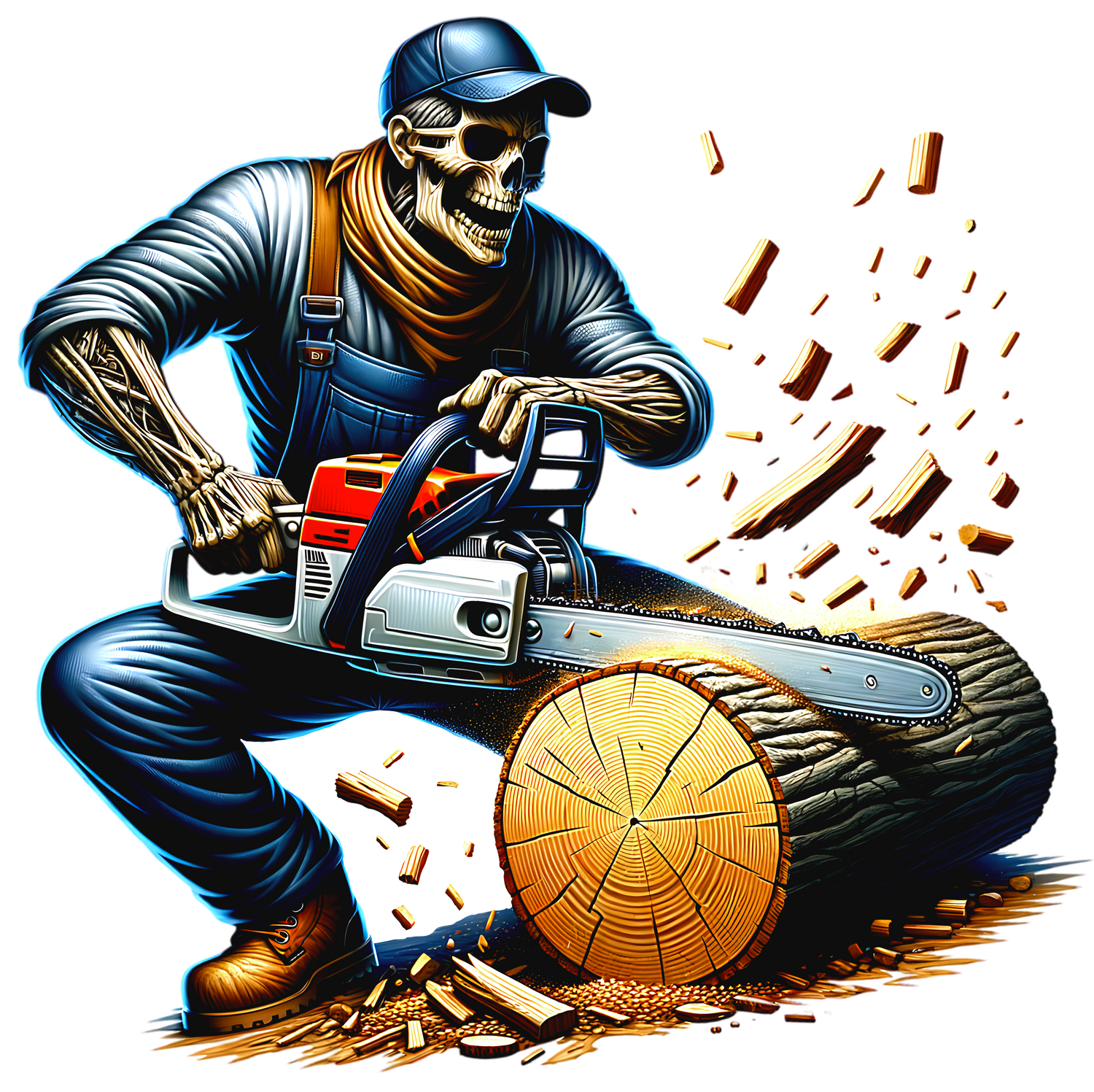 Rusty Running the Chainsaw