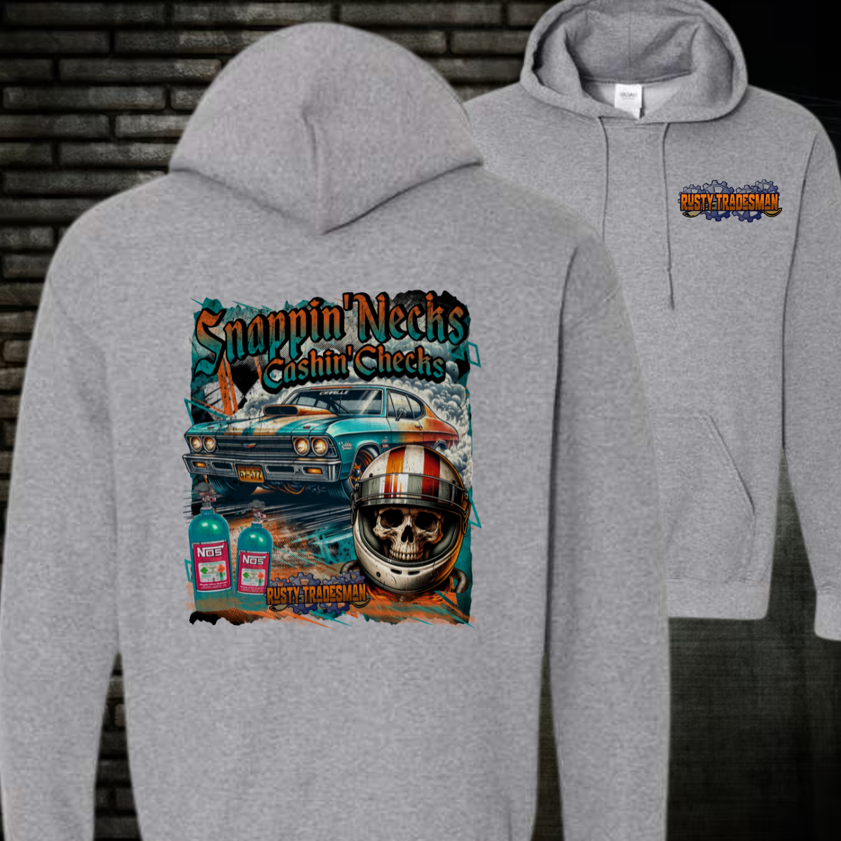 Snappin' Necks, Cashin' Checks | Drag Racing Hoodie
